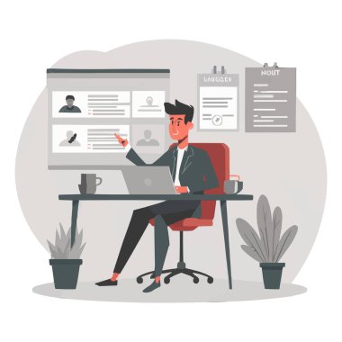 İş Adamı Aday Uygulamalarını ve İş İçin En Uygun Başvuruyu Seçme Performansını Değerlendirir.