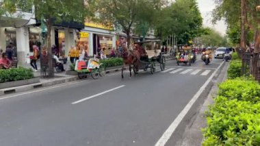 Barselona şehrinin sokak manzarası