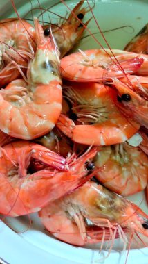 Karides yığınına yakın çekim