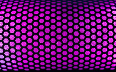 Şebeke. Büyü. Pembe bal peteği dokusuna yakın çekim