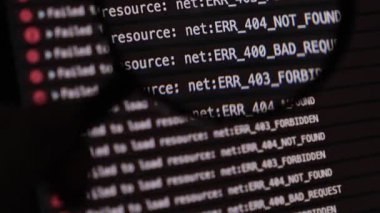 http yanıt sorunlarını analiz etmek için büyüteç kullanarak tarayıcı konsol günlüklerinde ağ hataları aranıyor