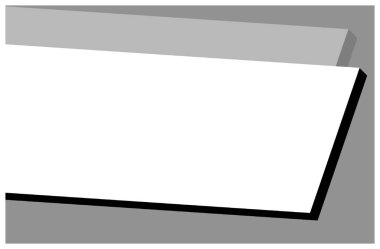 Beyaz arkaplanda boş pankart