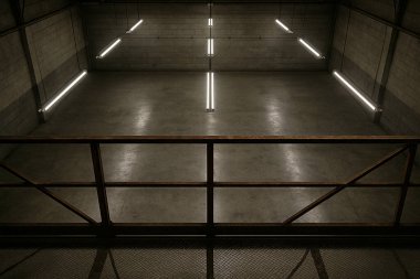 İçi boş beton bir oda. 3 Boyutlu Hazırlama