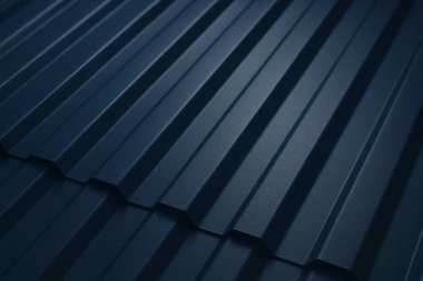 Koyu mavi arka plan. Metal levha 3d oluşturma