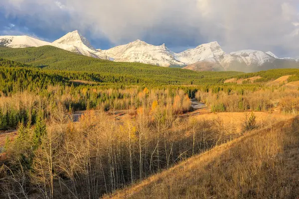 stock image An autumn storm sweeping down from the mountains of the Elk Range in Kananaskis Country, Alberta