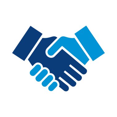 El sıkışma Vektör Sembol ortaklığı düz tasarım.