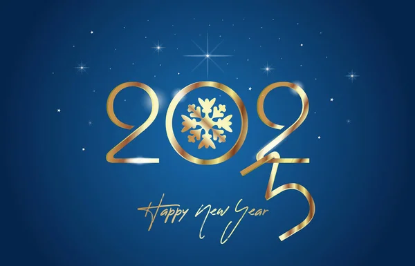 2023 Feliz Año Nuevo Letras Oro Estilizadas Sobre Fondo Azul — Archivo Imágenes Vectoriales