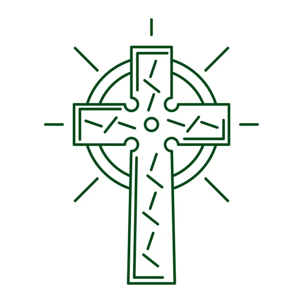Кельтський Хрест Ікона Вектора Ізольована Білому Тлі — стоковий вектор