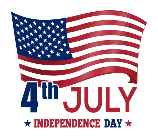 Diseño Del Día Independencia Diseño Póster Con Bandera Estados Unidos — Foto de Stock