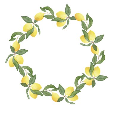   Limon çerçevesi. Meyveler. İllüzyon. Desen, etiket, arkaplan 