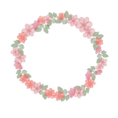   Çiçek çelengi. Botanik çerçeve