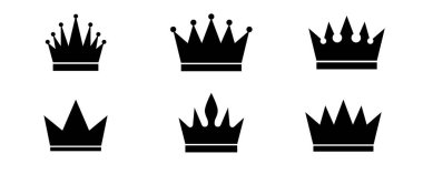 Crown King ikonu hazır. Kraliyet sembolü koleksiyonu. Vektör illüstrasyonu