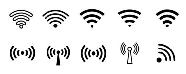  Karı simgesi. Uzaktan internet erişimi için Wi-Fi simgesi. Vektör illüstrasyonu