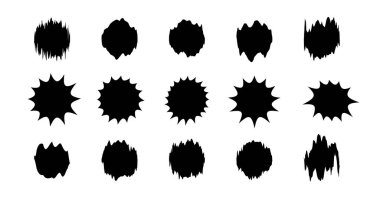 Doku çatlakları koleksiyonu. Bir yıkım çukuru. Vektör illüstrasyonu 