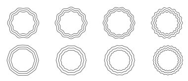 Geometrik şekiller vektör. Geometrik şekiller vektör illüstrasyonunu beyaz arkaplanda izole eder.