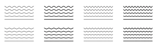 stock vector Waves line set. Wave ornament pattern. Set of wavy zigzag lines. Wave thin line background. Vector zigzag and wavy horizontal underline. Vector illustration 