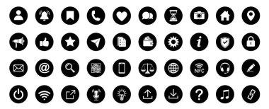 Web simgesi seti. Ev, konum, çağrı, e-posta, adres, dünya, sohbet, mesaj, posta, telefon, bilgi, destek, arama, web sitesi, simge. İletişim ve ağ simgeleri ayarlandı. Web sitesi simge vektörü.