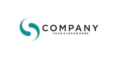 Su şekilli harflerin logosu. Premium Vektörü