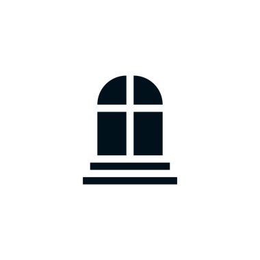 Yaratıcı haç logosu tasarımı. Premium Vektörü