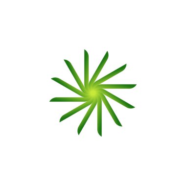 Doğal yaprak logosu tasarımı. Premium Vektörü