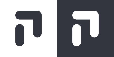 Yaratıcı konseptli P harfi logo tasarımı. Premium Vektörü