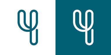 Y harfi logo tasarımı ve yaratıcı konsept. Premium Vektörü