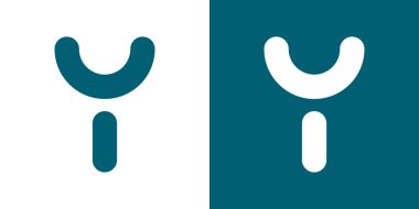 Y harfi logo tasarımı ve yaratıcı konsept. Premium Vektörü