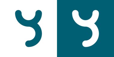 Y harfi logo tasarımı ve yaratıcı konsept. Premium Vektörü