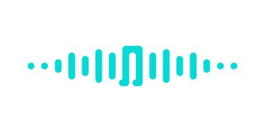 Nabzı atan müzik logosu, müzik çalar logosu tasarımı. Premium Vektörü