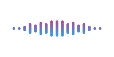 Ses dalgası logosu soyut tasarımı. Premium Vektörü