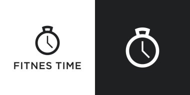 Modern fitnes ve spor salonu logosu tasarımı. Premium Vektörü