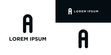 Basit harf A logo tasarım şablonu. Premium Vektörü