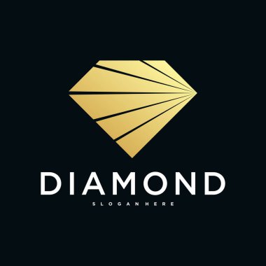 Soyut elmas logo tasarımı. Yaratıcı lüks elmas mücevher. Premium Vektörü 