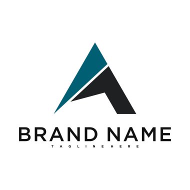 Yaratıcı soyut ilk harf A logo tasarımı. Preamium Vektörü