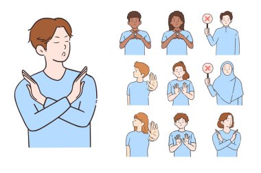 Reddedilmiş bir kadın ve erkek grubu.