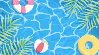 Yaz sahili animasyon arkaplanı 