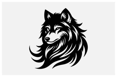 A bold black color wolf silhouette ideal for logos artwork and creative designs. This powerful and majestic wolf silhouette adds a touch of wilderness and strength to any project. Perfect for digital and print use in various artistic applications. clipart