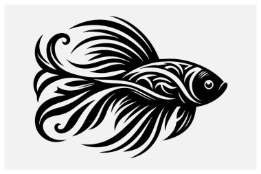 A sleek black color fish silhouette perfect for logos, artwork, and creative designs. This simple yet elegant fish silhouette adds a touch of nature and tranquility to any project. Ideal for digital and print applications in various artistic styles. clipart