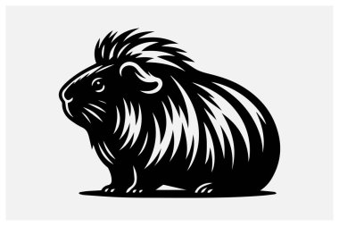 Guinea Pig Silhouette Clipart High-Quality Black Vector for Logos and Designs clipart