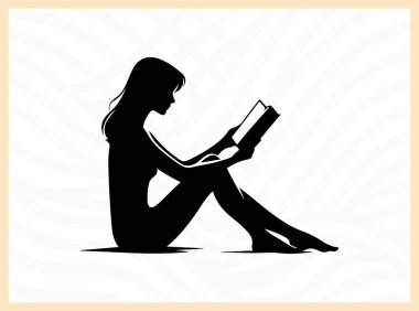 kitap ile oturan kadın