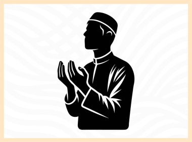 Müslüman bir adamın dua etmesi, duayı, inancı ve dini sanatlar, İslam bağlılığı, ibadet ve ruhani tasarım projeleri için Tanrı ile derin ruhsal bağlantıyı sembolize etmesi anlamlıdır.