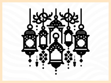 Ramazan fenerlerinin büyüleyici silueti, Ramazan temalı sanat eserleri, şenlik tasarımları ve Ramazan 'ın ruhunu, ailesini ve ruhsal bütünlüğünü yansıtan kültürel görseller için Ramazan İdeal' in ışığını, inancını ve kutlamasını sembolize ediyor.
