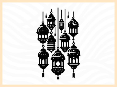 Ramazan fenerlerinin büyüleyici silueti, Ramazan temalı sanat eserleri, şenlik tasarımları ve Ramazan 'ın ruhunu, ailesini ve ruhsal bütünlüğünü yansıtan kültürel görseller için Ramazan İdeal' in ışığını, inancını ve kutlamasını sembolize ediyor.