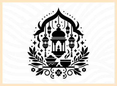 Ramazan fenerlerinin büyüleyici silueti, Ramazan temalı sanat eserleri, şenlik tasarımları ve Ramazan 'ın ruhunu, ailesini ve ruhsal bütünlüğünü yansıtan kültürel görseller için Ramazan İdeal' in ışığını, inancını ve kutlamasını sembolize ediyor.