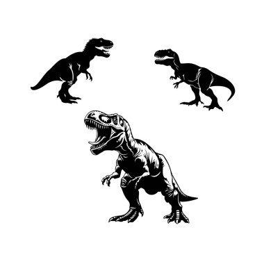 T-rex siluet vektör grafikleri sanat dosyaları