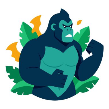 Gorilla illustration design vector clipart