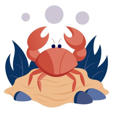 crab graphic design vector clipart