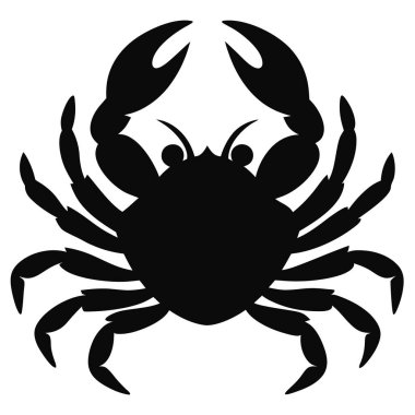 crab silhouette vector black  clipart