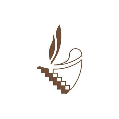 Abstract Logo Vector Icon Stairs And Cups