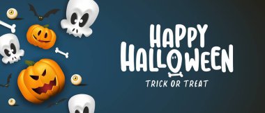 Cadılar Bayramı 'nda Cadılar Bayramı' nda Cadılar Bayramı için balkabağı ve Cadılar Bayramı elementleri.